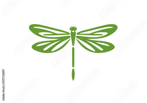 Dragonfly Flat Illustration Vector Isolated by AZ for Books, Arts, Design and Decoration Graphic Asset