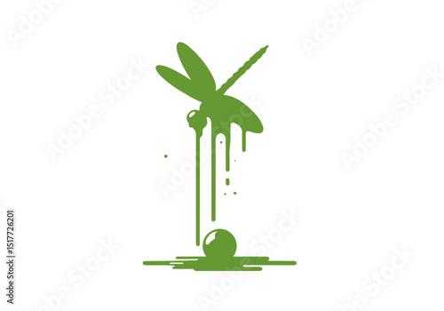 Dragonfly Flat Illustration Vector Isolated by AZ for Books, Arts, Design and Decoration Graphic Asset