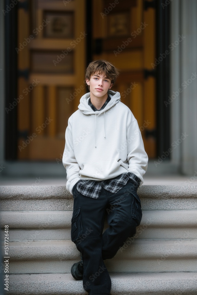 Casual urban fashion for teens: layered hoodie and flannel style inspiration Casual urban fashion for teens: layered hoodie and flannel style inspiration
