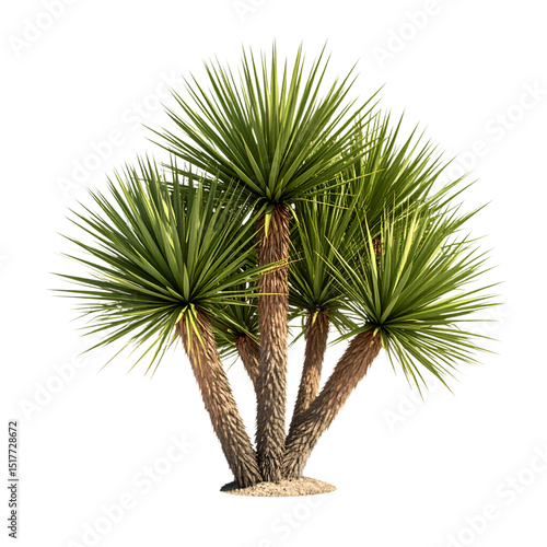 Joshua Tree's Verdant Form: A detailed view of a robust Joshua Tree, its intricate, spiky leaves and textured bark a testament to the resilience of the desert environment.