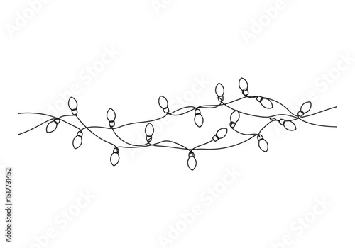 Elegant oneline illustration of modern abstract continuous strin