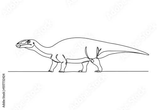 Doleserpeton Silhouette Artwork, Minimalist Continuous Line Draw