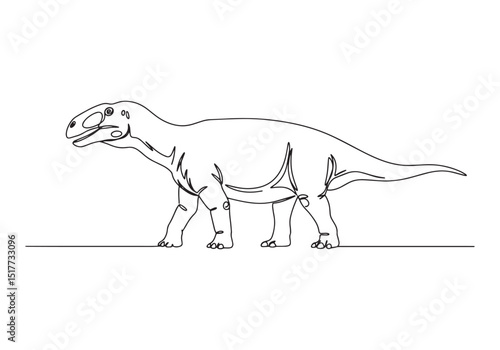 Elegant diprotodon portrait in continuous line drawing minimalis