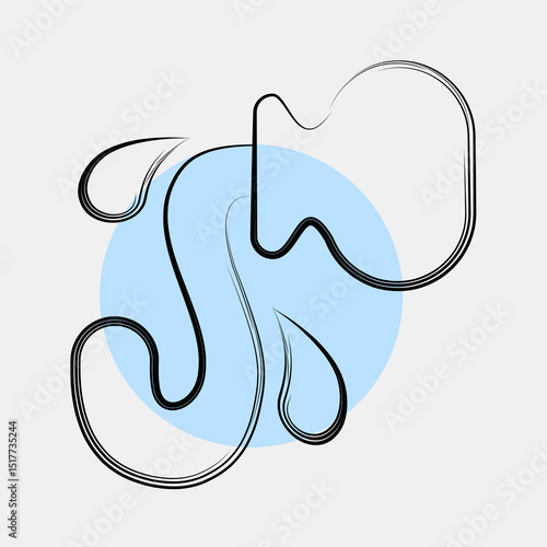 Icon aquarius the water bearer. Zodiac horoscope elements. Icon in color spot style.