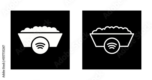 Smart Cat Litter Box Vector Icon