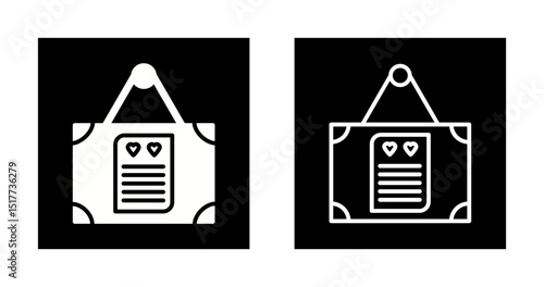 Love poem in a frame Vector Icon