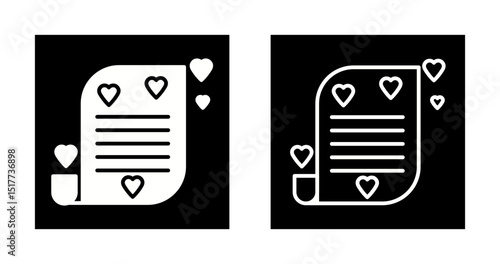 Romantic poem Vector Icon