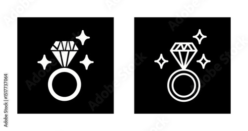 Engagement ring Vector Icon