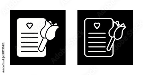 Love poem Vector Icon