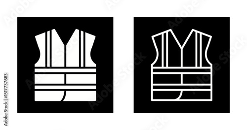 Reflective vest Vector Icon