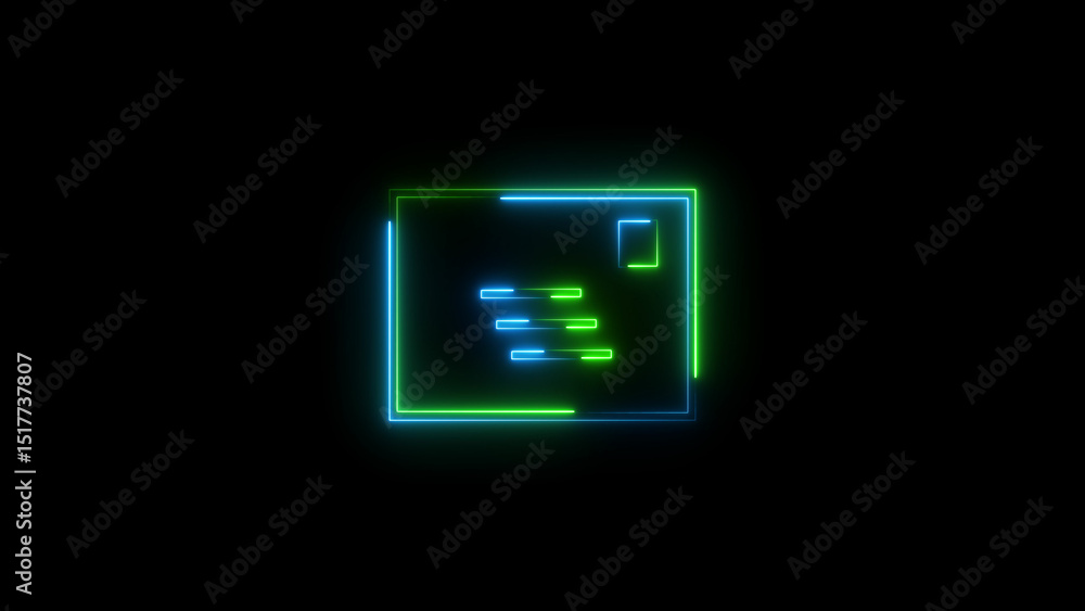 Neon NID document uploading icon background. NID card icon background illustration. Neon NID document uploading icon background. NID card icon background illustration.