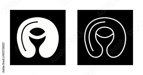 Inflatable pillow Vector Icon