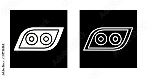 Headlamp Vector Icon