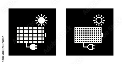 Solar panel charger Vector Icon