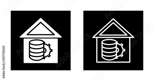Data Warehouse Vector Icon