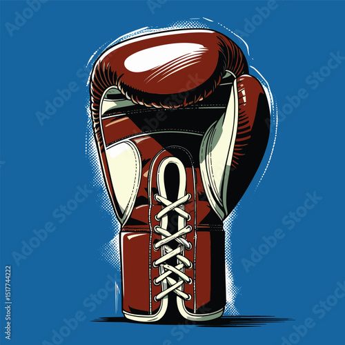 boxing gloves vector art comic style for graphic design