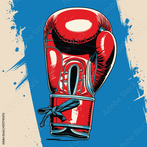 boxing gloves vector art comic style for graphic design