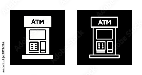 Automated Teller Machine Vector Icon