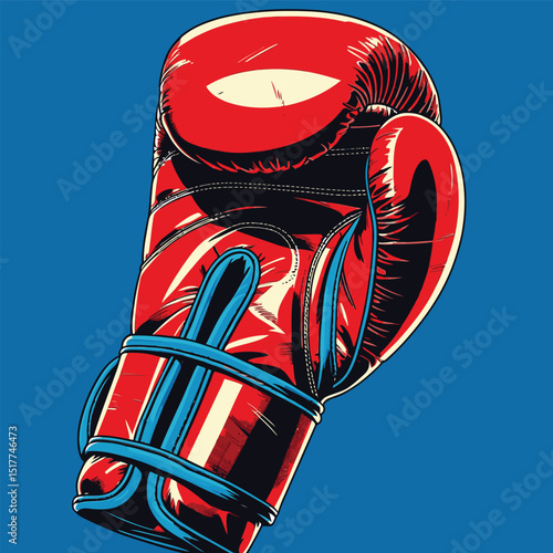 boxing gloves vector art comic style for graphic design