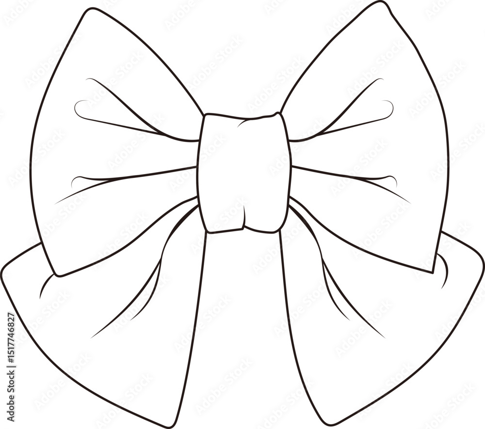 Fototapeta premium Beautiful ribbon bow knot vector illustration 