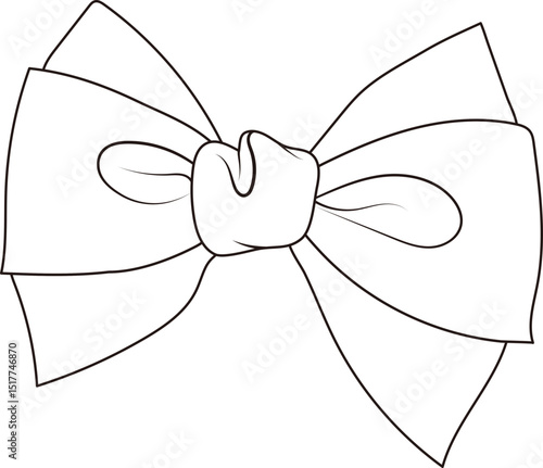 Beautiful ribbon bow knot vector illustration
