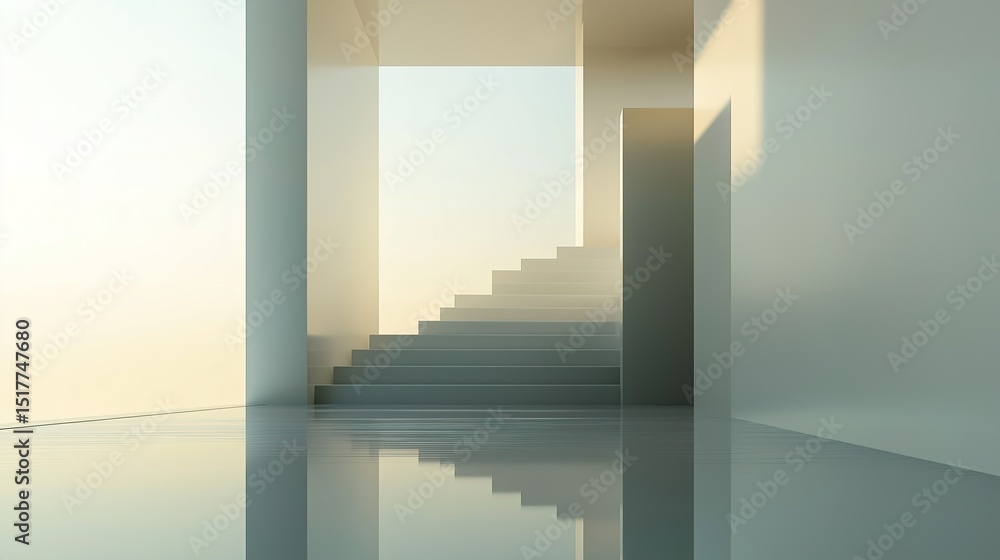 Fototapeta premium Abstract architectural lines and geometric shapes in a modern monochrome design, showcasing minimalist elegance and precision.