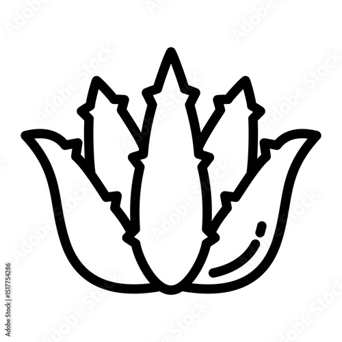 icon or vector illustration of aloe vera plant
