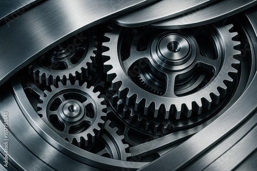 Close-up of a metal gear wheel.