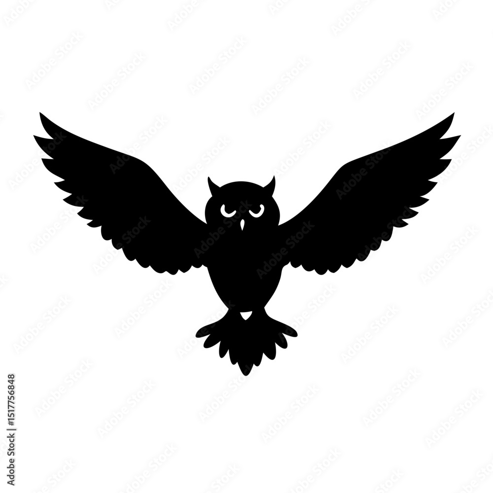 Fototapeta premium eagle owl vector illustration
