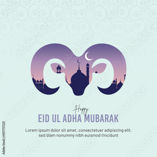 Eid Mubarak Luxury vector illustration premium banner background