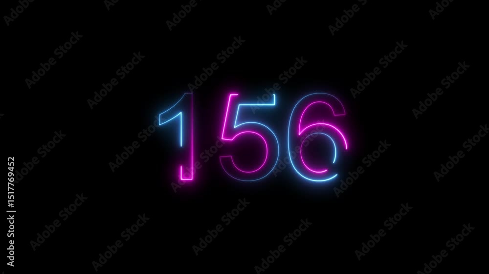 Dynamic circular and glowing neon number 156 animation . on a black background. and creating a stunning 4k video. Dynamic circular and glowing neon number 156 animation . on a black background. and creating a stunning 4k video.
