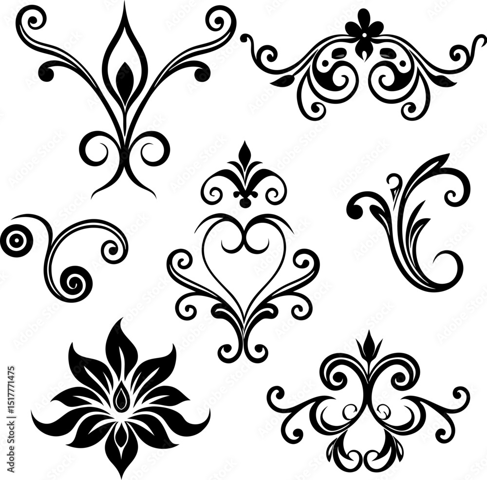 seamless pattern with floral elements seamless pattern with floral elements