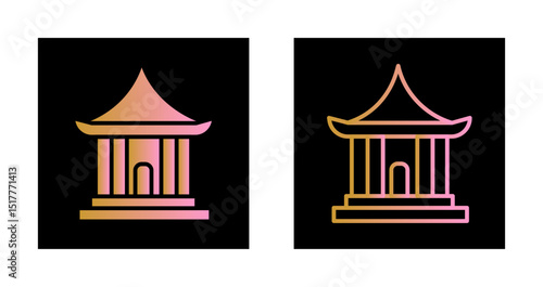 Temple Visit Icon Design