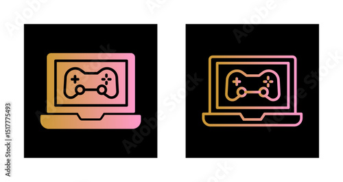 Gaming Laptop Icon Design
