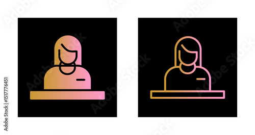 Reception Desk Icon Design