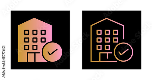 Hotel Booking Icon Design