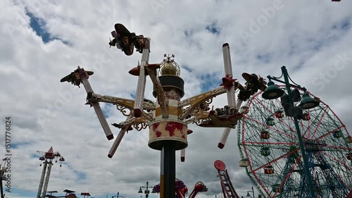 Coney Island famous for its Luna Park, sandy beaches