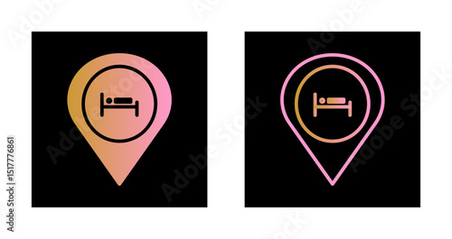Hotel Map Icon Design