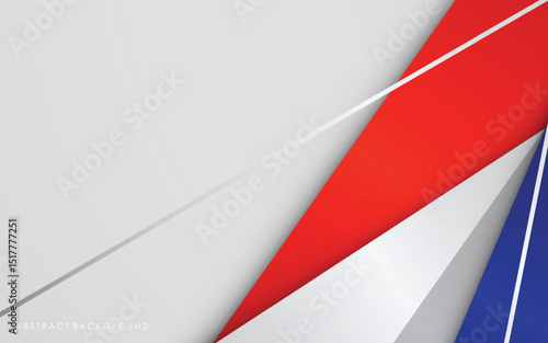 Modern abstract background blue and red with white colorful