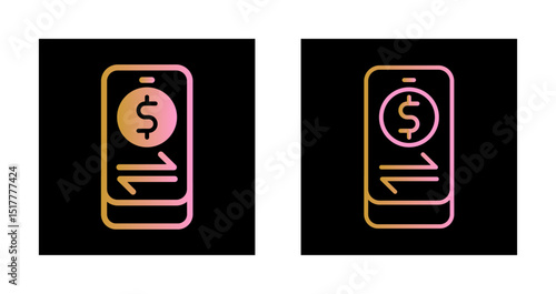 Online Transactions Icon Design