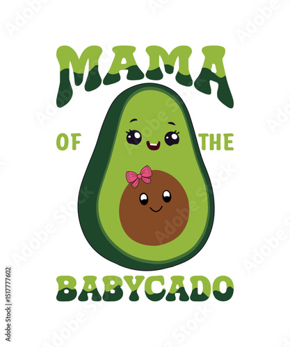 mama of the babycado graphic design for printing 