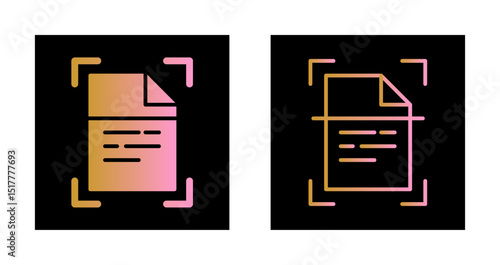 Document Scanning Icon Design