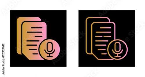 Podcast Script Icon Design
