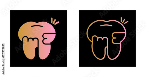 Toothache And Plaque Icon Design