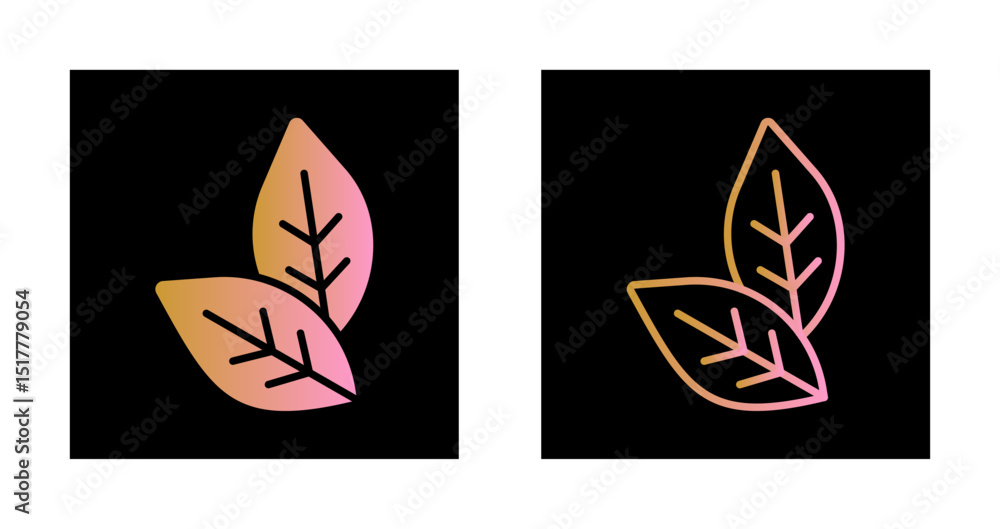 Fototapeta premium Tobacco Leafs Icon Design