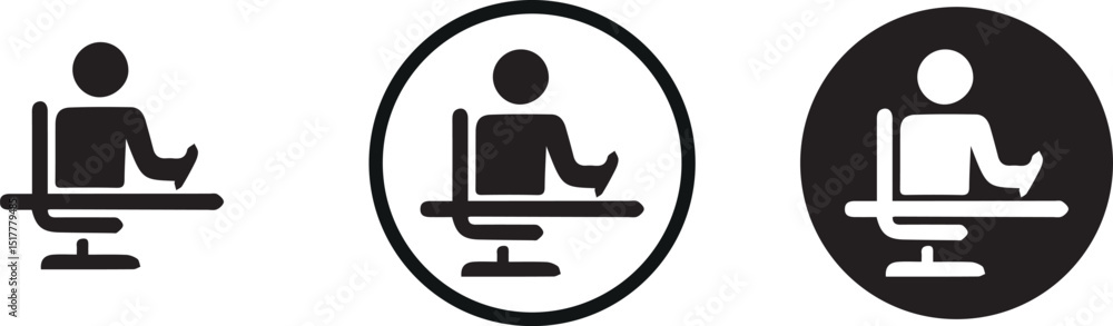 Black and white stick figure icon set representing cleaning and household chores Black and white stick figure icon set representing cleaning and household chores