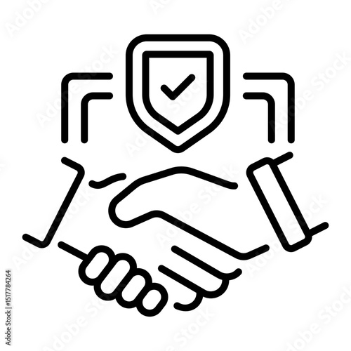 An outline style icon of trustworthy