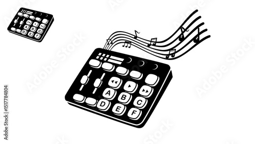 Audio Mixer symbol, black isolated silhouette