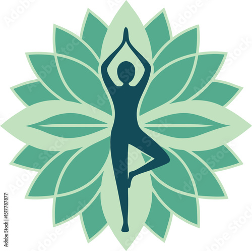 Yoga pose lotus flower wellness serenity