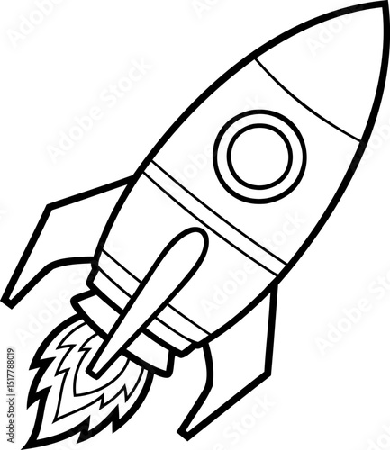 Rocket icon. Rocket launched icon vector.